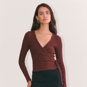 The Cozy Rib Wrap Top